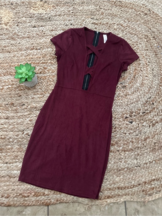 Dresses & Skirts - VELVET SUEDE MINI BODYCON DRESS